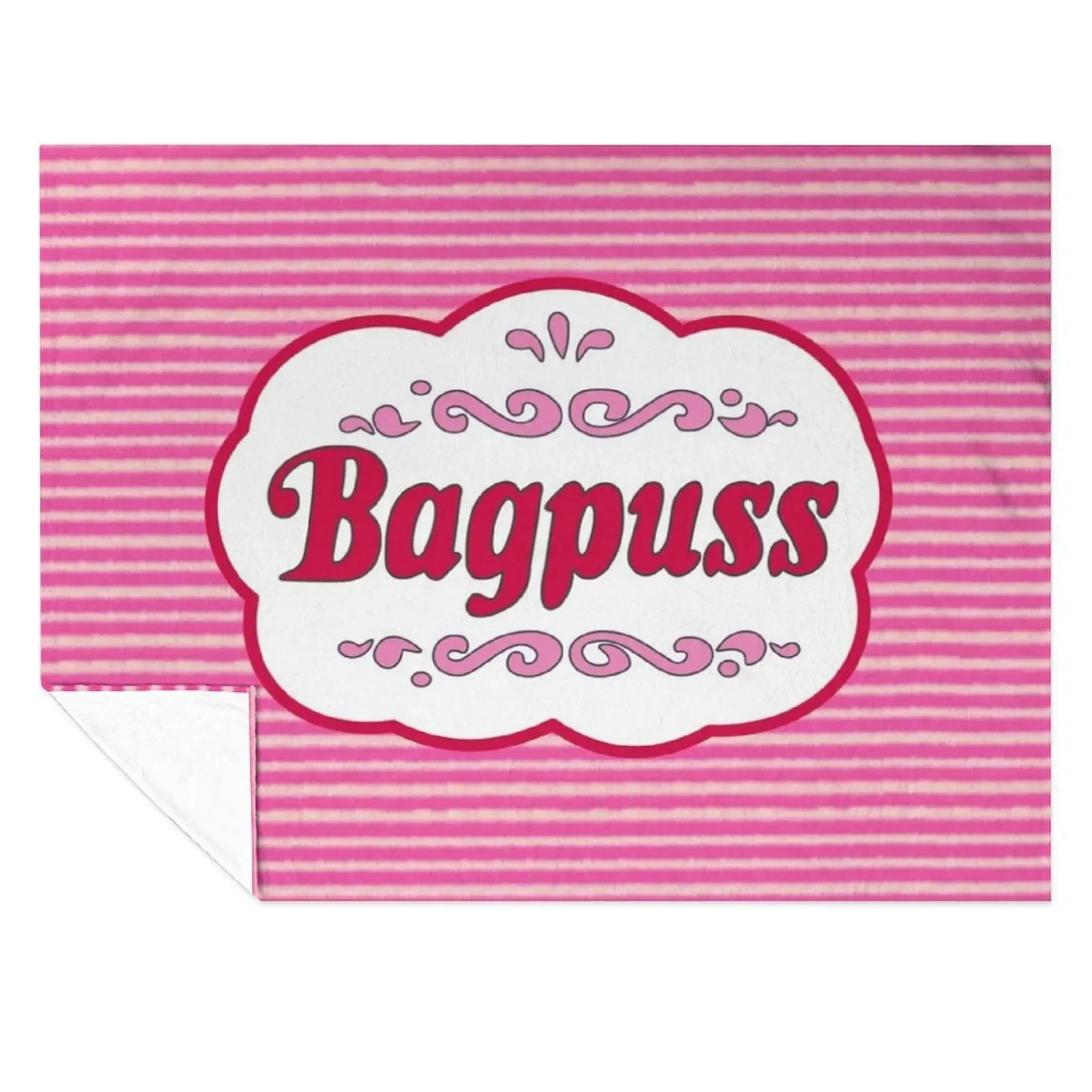 

Bagpuss Fur and logo Throw Blanket Extra Large Throw Vintage Polar For Baby Blankets