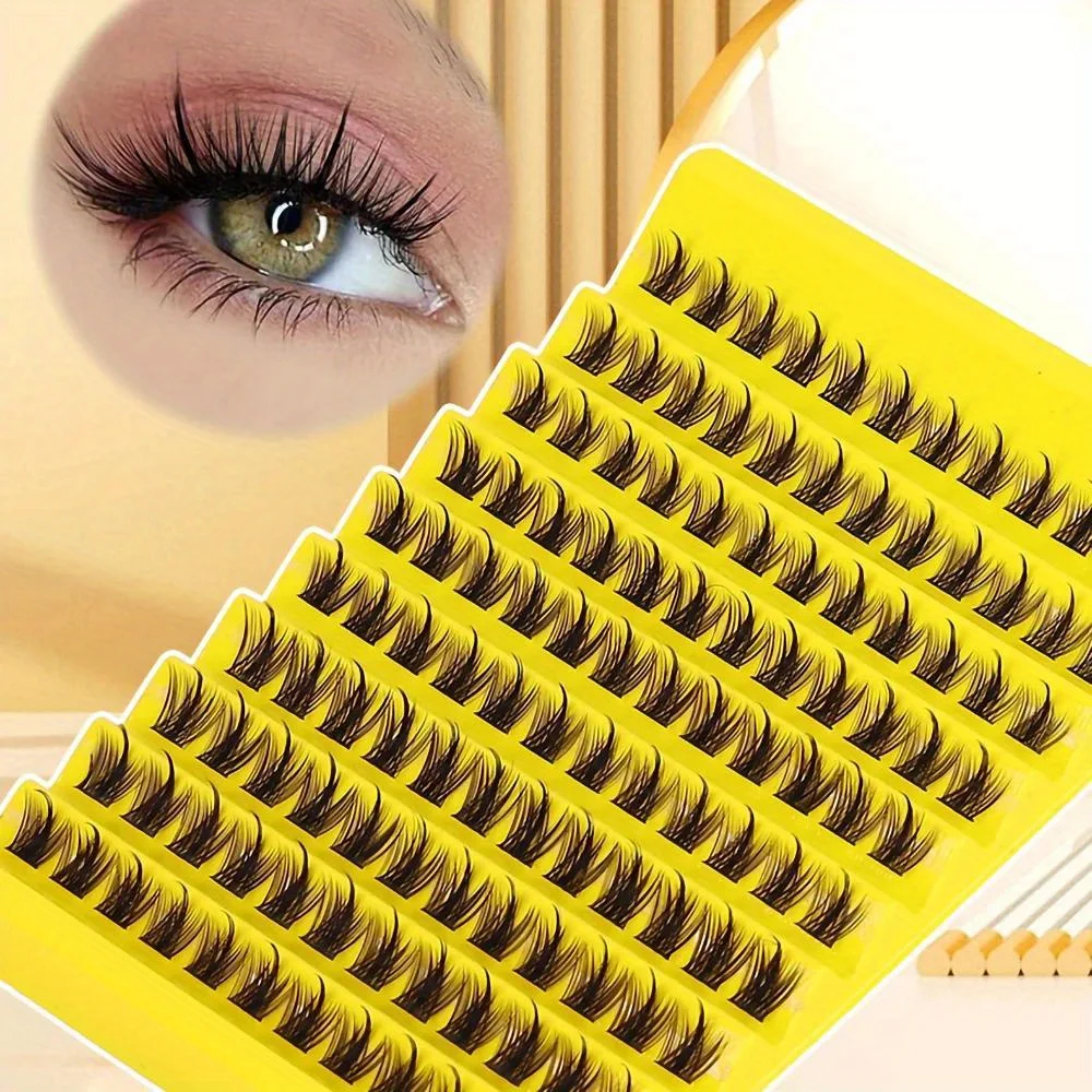 D Curl Individual Cluster False Eyelashes Natural Reusable DIY Lash Extensions Casual Evening Party Daily Cosmetic Tools