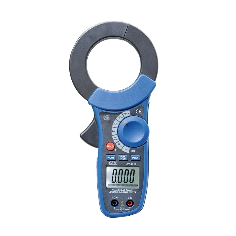 DT-9812 68mm big jaw size 1000A AC Leakage Current Tester clamp meter with Peak hold function DT-9810