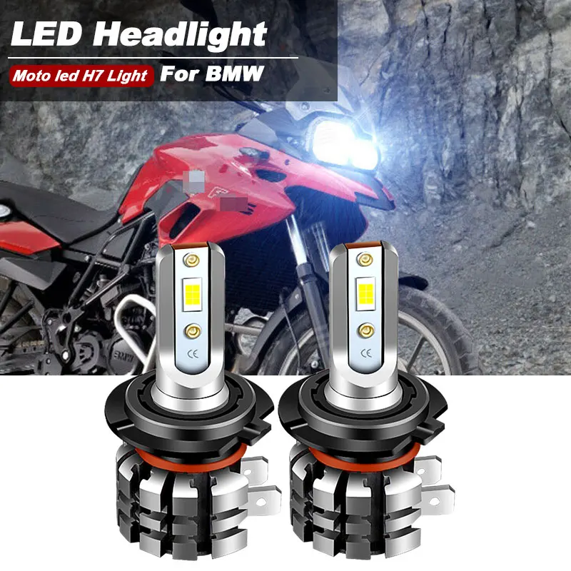 2 шт. CANbus мотоцикл H7 светодиодные лампы для фар 6000k 9600lm для BMW F700GS 2013-2018, K1300S 2009-2015, R1200RT 2005-2013