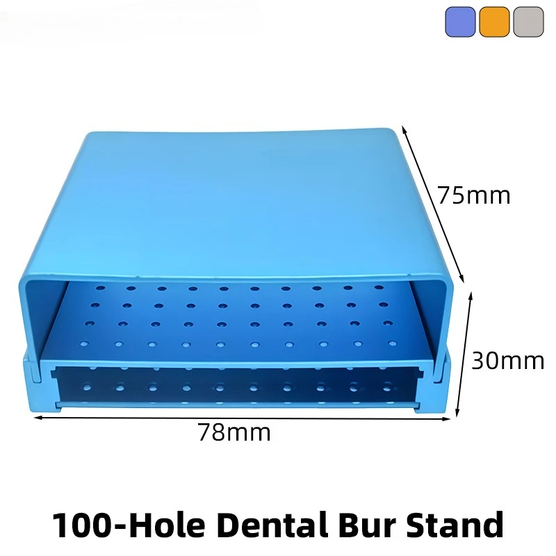 100-Hole Dental Storage Tray Holder for High and LowSpeed Drill Bits and HighTemperature-Resistant Drill Bit Sterilization Trays