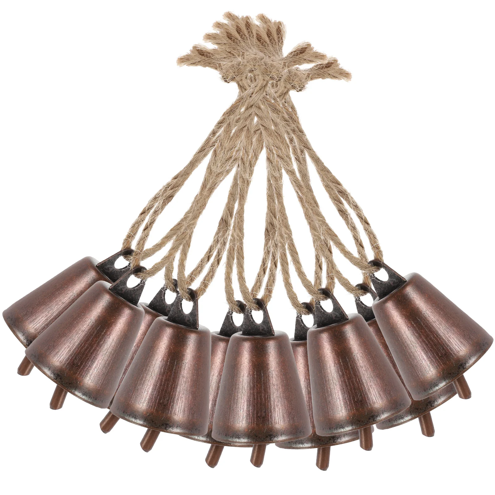 

10 Retro Wind Chime Mini Bells Crafting Ornaments Xmas Iron Decor Hanging Chimes Vintage Metal Bell Craft Supplies Christmas