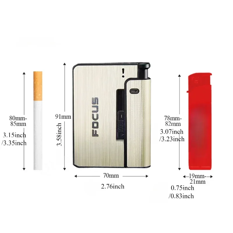 10 Portable Automatic Pop-up Cigarette Boxes, Creative Lighters, Small Tools, Holiday Gifts, Men's Gifts