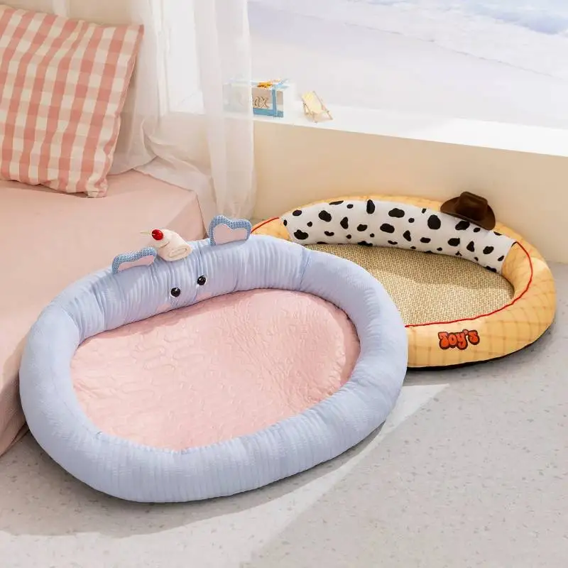 Australia Unique Quality Dog Kennel Aesthetic Oval Plush Modern Dog Supplies Mattress Designer Camas Para Perros Dog Furniture