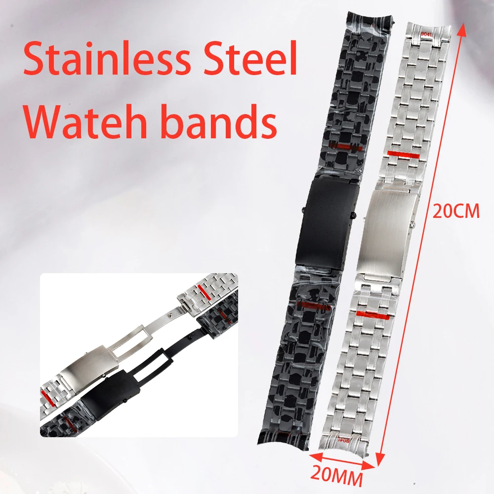 

Watchbands 20mm Width Stainless Steel Folding Buckle Suitable For Seamaster 300 Case Hight Quality Bracelets Watch Accessories