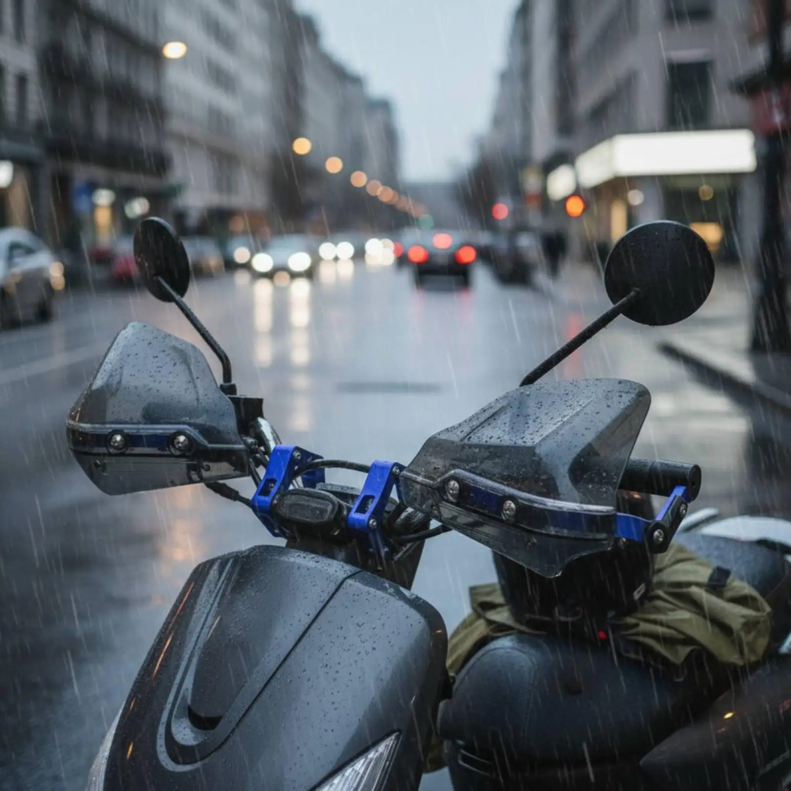 Motorcycle Handguards Wind Protection Full Coverage Angled Shield for Wet Weather Commuting Safety Gear