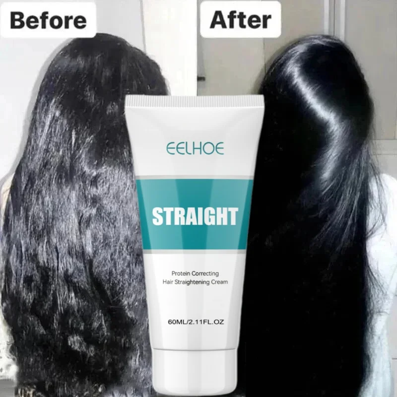 60ML Keratin Hair Straightening Cream Professional Damaged Treatment Faster Smoothing Curly Hair Care Protein Correction Cream