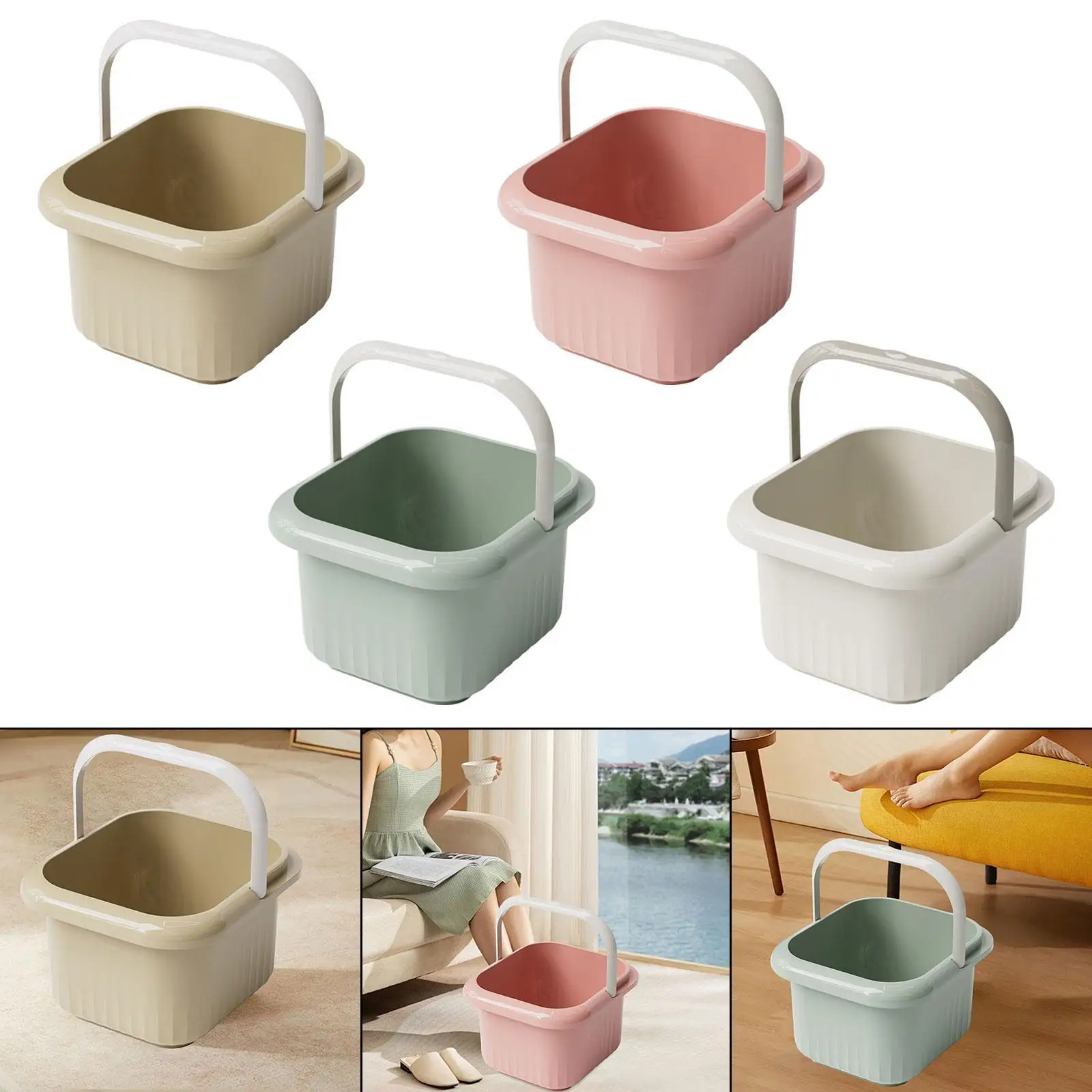 Portable Foot Soak Tub Portable Foot Soaker Basin Wash Bucket Foot SPA Bucket for Hotel Cleaning Camping Household Travel