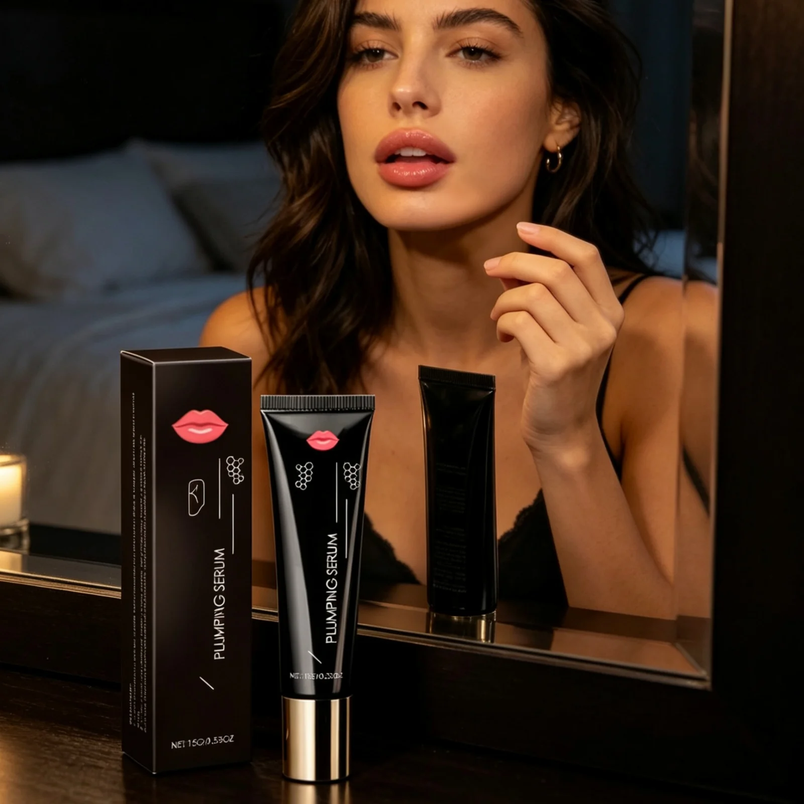 Plumping Lip Serum Reduce Fine Lines Increase Lip Elasticity Soothe Dry Long Lasting Lip Moisturizer Nourishing Glossy Lip Oil