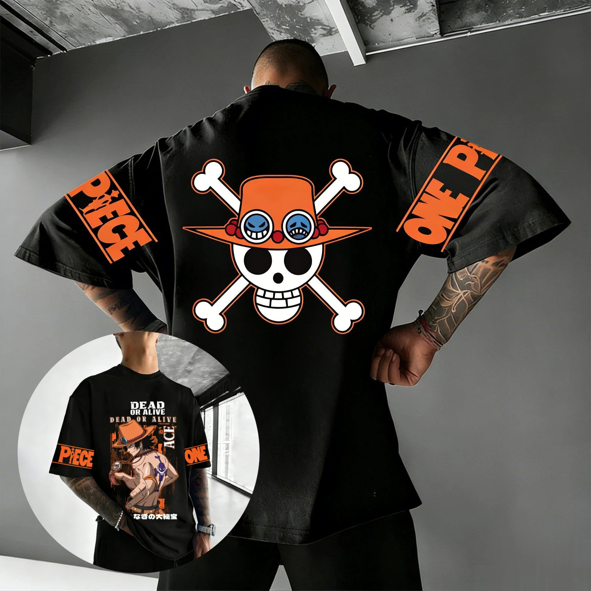 2026 New One Piece Ace Anime T Shirt Men Women Cotton Short Sleeve Summer Tops Casual Graphic Tee Streetwear Cartoon Print Y2k