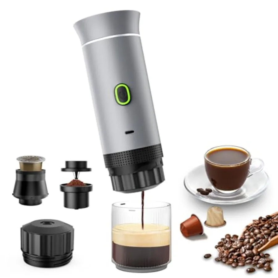 

Portable Espresso Maker Travel Coffee Maker for camping Portable Espresso Machine with USB-C 3-in-1 Small Espresso Machine with