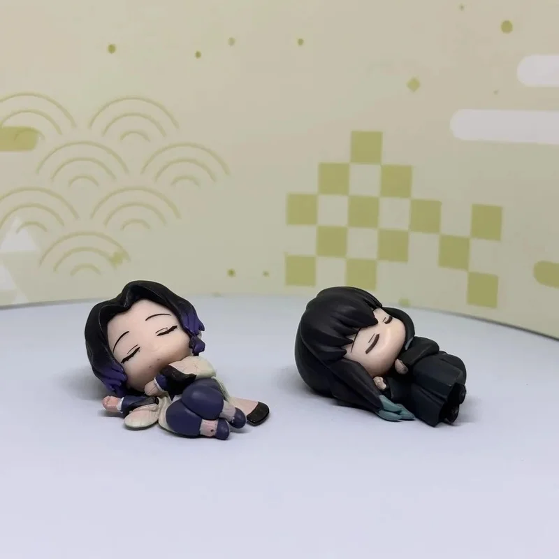 5 Stück/Set Demon Slayer Schlafende Team Chibi Figuren Niedliche Giyuu Rengoku Shinobu Tokito Tengen Anime Modell Ornament Mini Kapselspielzeug – Detail 4