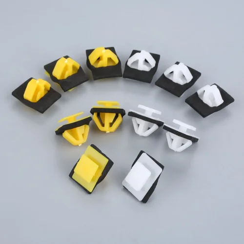 Clip de ceja de rueda de Placa de protección de puerta de cierre automático, Clip de remache de plástico, pasador de empuje de parachoques de guardabarros para Hyundai Kia D185, 50 unidades