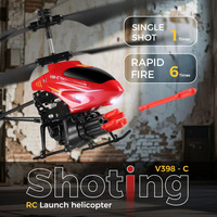 Wltoys V398-C Remote-Controlled Aircraft Missile 2.4G Helicopter 3.5 CH Lighting To Hit Bullets And Set Height RC Model Aircraft