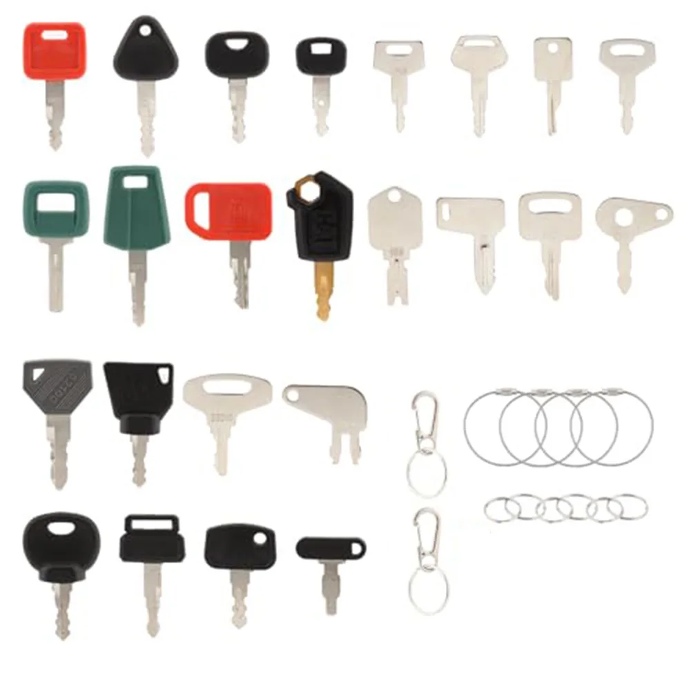 Construction Maintenance Excavator Ignition Key Key Replacement Set As Shown In The Figure Engineering Plastic Material