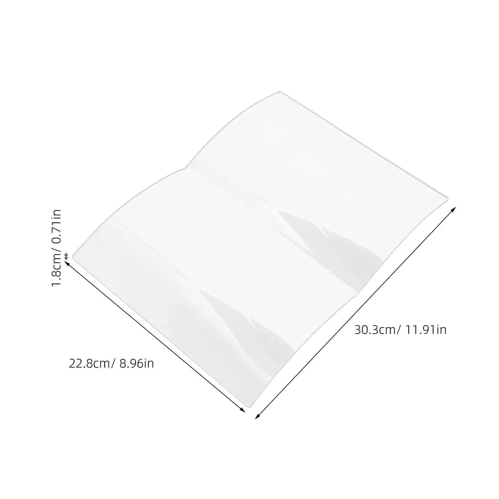 Clear Acrylic Open Fan Book Stand for Cookbooks Magazines Sheet Music Display Reading Desk Coffee Table Kitchen Living Room