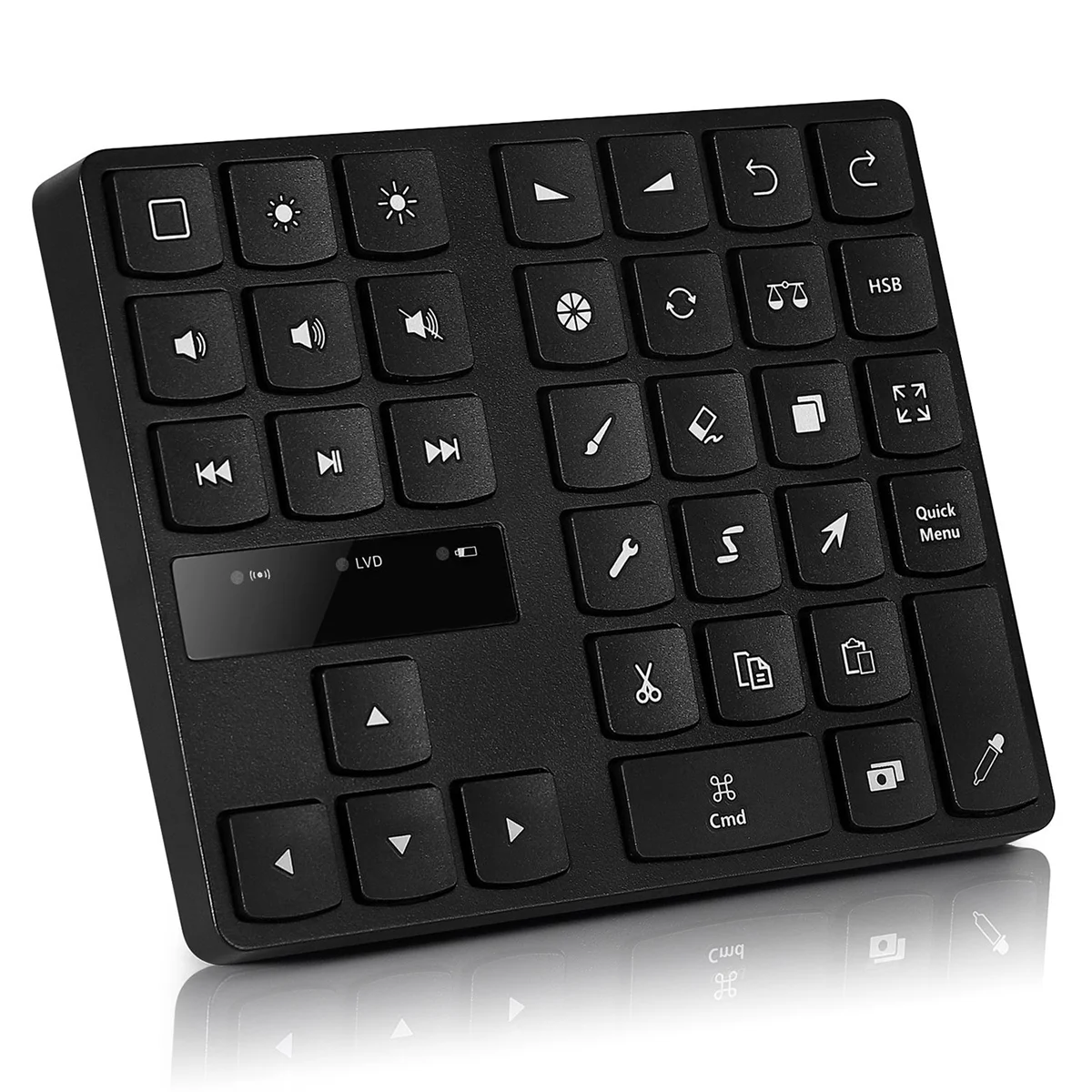 

Bluetooth Drawing Keypad , 35 Keys Rechargeable Wireless Keyboard for Procreate, and Drawing Shortcuts Graphic