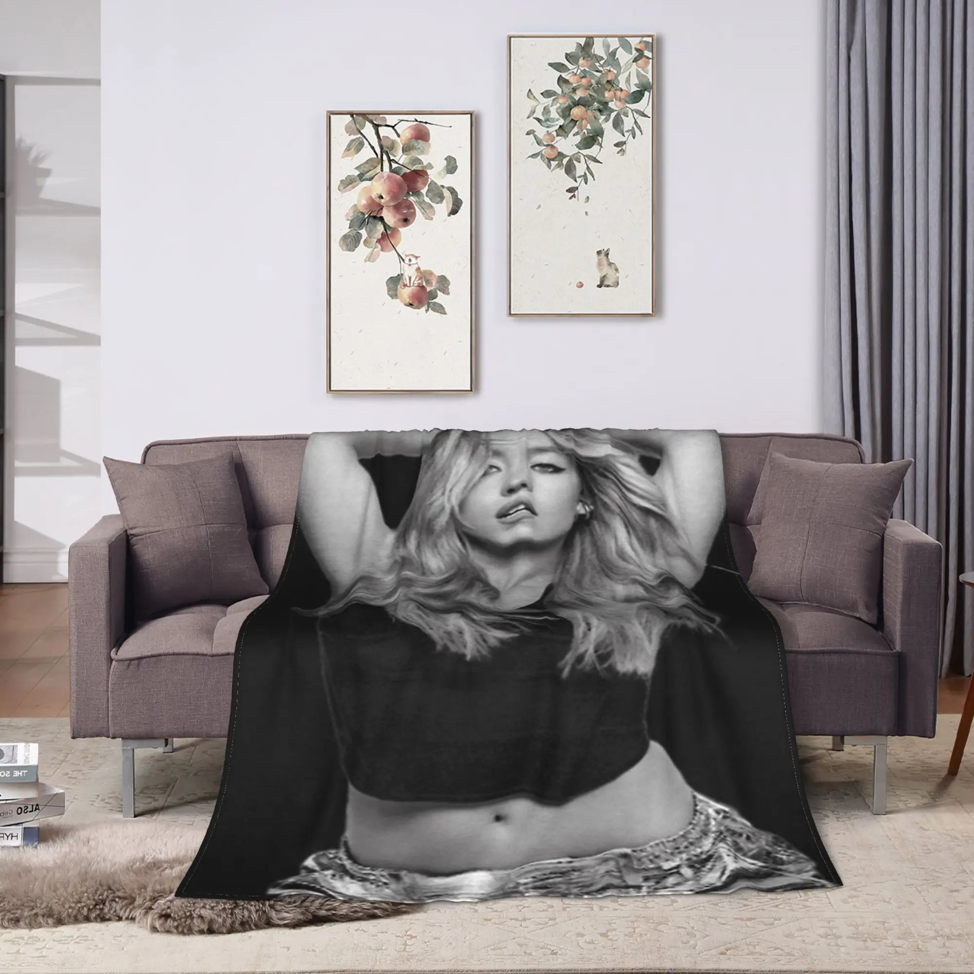 سيدني سويني بطانية ناعمة دافئة للأطفال بطانية رمي قطيفة نمط الأريكة كرسي الفانيلا المفرش غطاء سرير أريكة