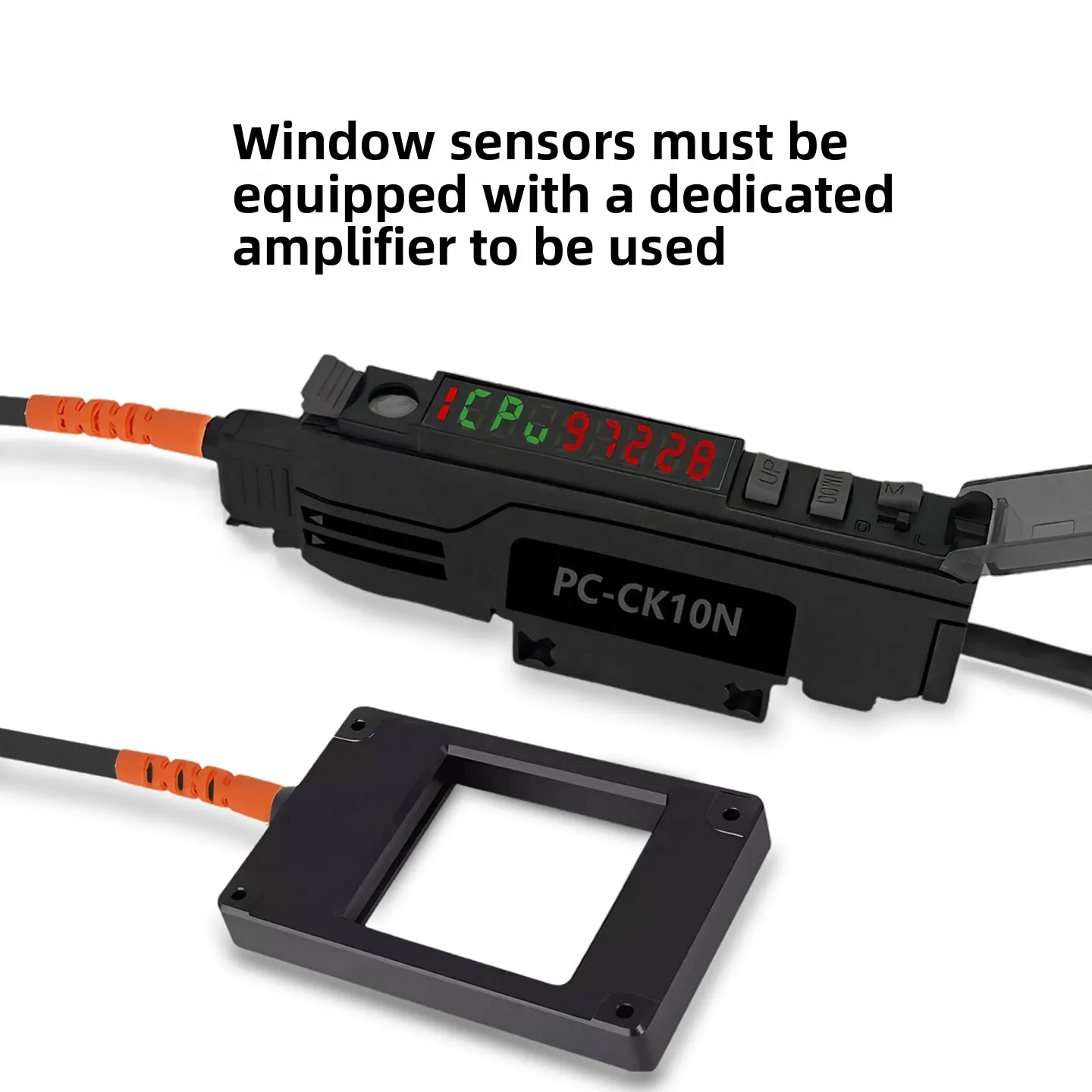 Through-Beam Counting Sensor Fiber Optic Amplifier Metal Nonmetal Detection No Blind Spot