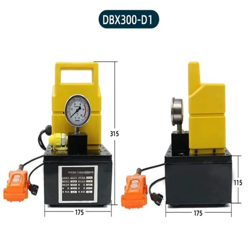 

2L Hydraulic Electric Pump Portable High Pressure Oil Pump Station 300W 220v 0.4L/3L/min Plug-in-Lightweight Hydraulic Pump