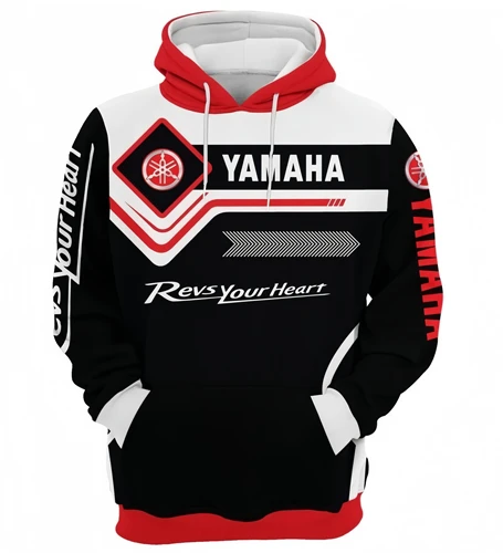 Imagen 2 del producto Sudadera con capucha Yamaha para hombre, jersey con estampado 3D de motocicleta YAMAHA, estilo informal, sudadera de alta calidad, abrigo deportivo