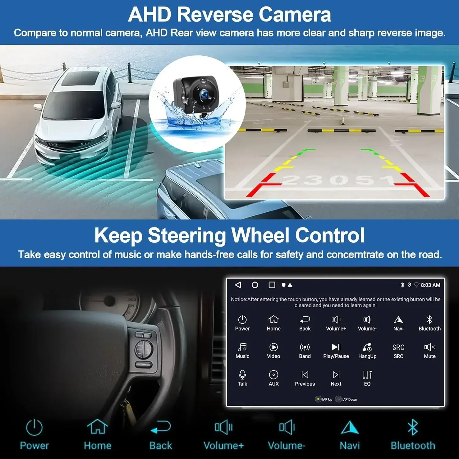 لـ 1996-2001 Honda Civic Android13 نظام ملاحة داخل السيارة 9in مدمج مع CarPlay + Android Auto/2 + 32GB/AHD كاميرا/ميكروفون #4