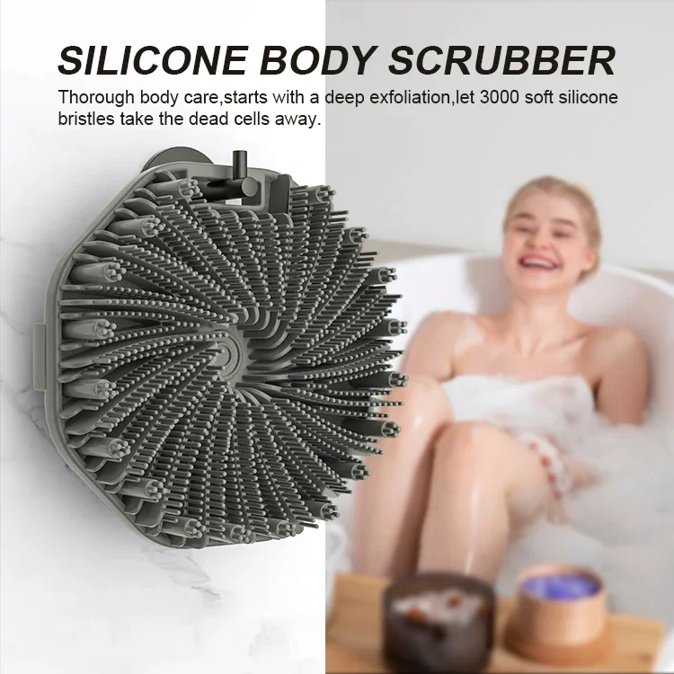 Weiche Silikon-Körperwäscher-Badebürste mit ergonomischem Griff, tragbare Dusche, Massage, Reinigung, Peeling, Heimwerkzeug