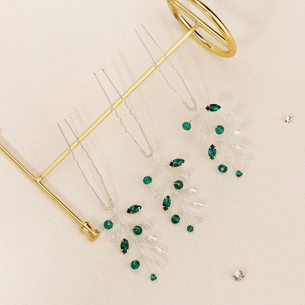Blumen Perlen Perlen Haarstab Kristall Haar Braut Haarnadeln Zubehör Haarnadeln Perlen Haarschmuck Strass Haarnadeln – Detail 10