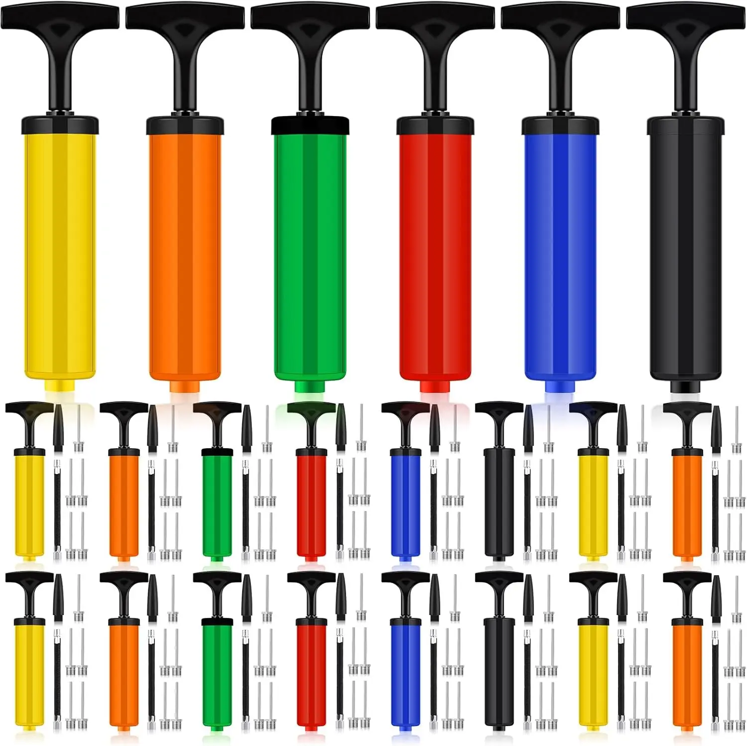 

100-Pack Ball Pump Kit with Needles, Hose, Nozzle for Sports & Inflatables