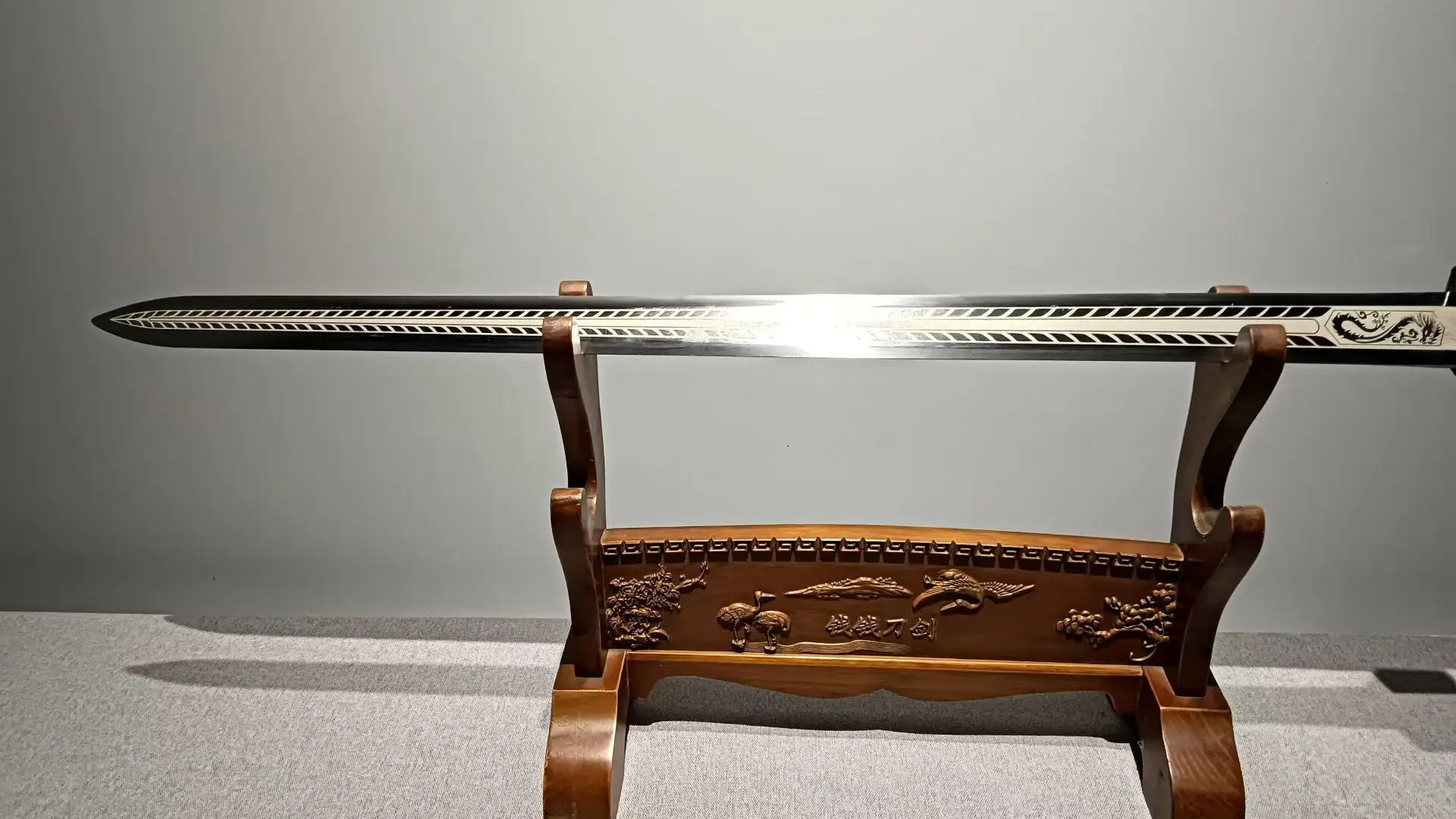 Chinese dragon sword cosplay, manganese steel blade, real katana, battle-ready, full tang, knight ninja gift, not sharp