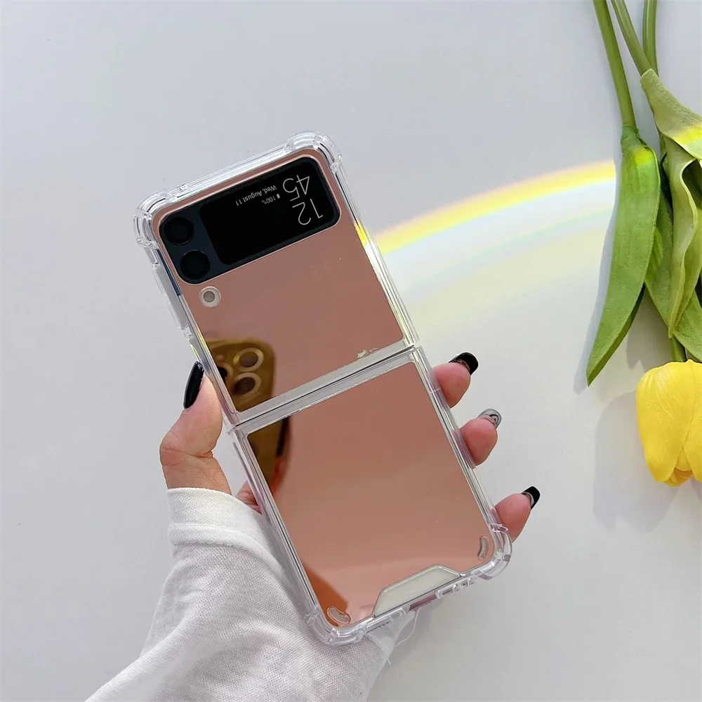 Luxuriöse Handyhülle mit Make-up-Spiegel für Damen und Mädchen, passend für Samsung Galaxy Z Flip 3 4 5 6 7 FE Flip7 Flip6 5G, schlanke, robuste Schutzhülle. – Detail 13