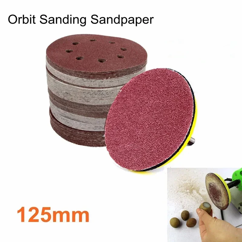 

70Pcs 125mm 80/180/240/320/1000/1500/2000 Grit Round Shape Sanding Discs Buffing Sheet Sandpaper 8 Hole Sander Polishing Pad