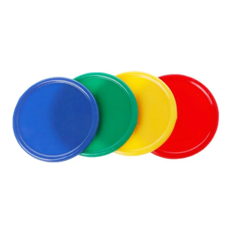 50Pcs/set Colored plastic coin blank, integral coin reward coin, no face value chip coin, token exchange coin 2.5cm