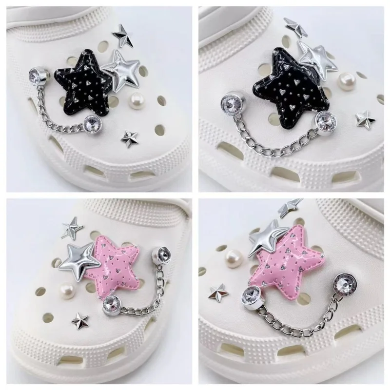 New Shoe Charms for DIY Creative Pentagram Detachable Decoration Buckle for Hole Shoe Charm Accessories Kids Party Girls Gift