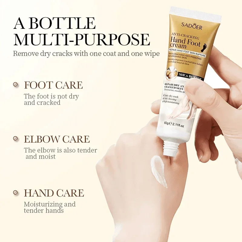 Anti Crack Hand Foot Cream Anti-Drying Heel Cracked Repairs Feet Mask Removal Dead Skin Moisturizing Whitening Smooth Feet Care