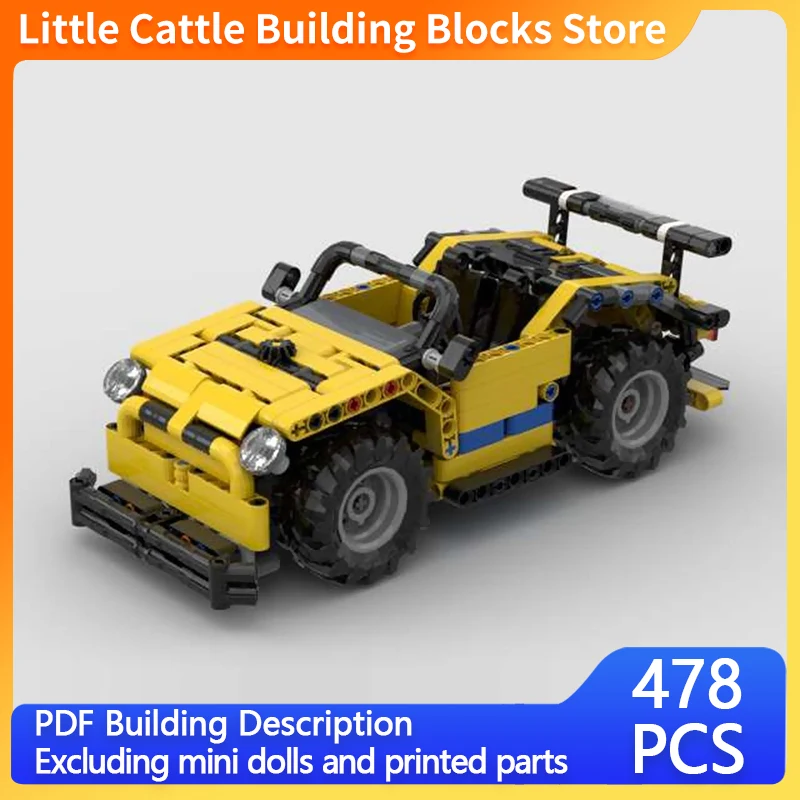 Speed Racing Car Model MOC Building Bricks Convertible Sports Car Modular Technology Gifts Holiday Assemble Children Toys Suit