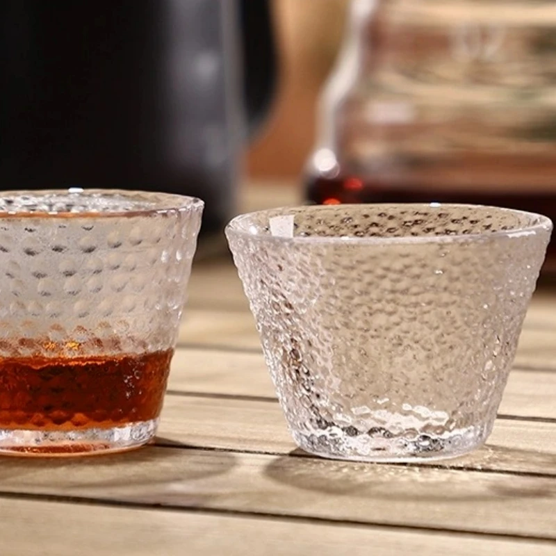 Japanese Style Sake Cup Shot Glass, Mini Tea Cup Glass Cups, Transparent Kung Tea Glasses Set Accessories ﻿