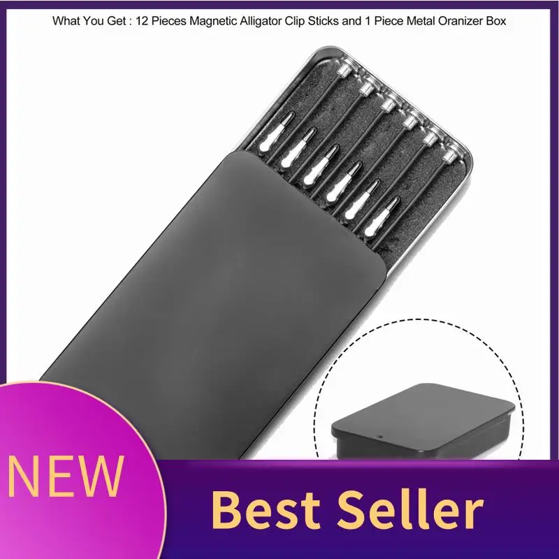 

ABLU-Model Painting Stand Base Holder And 12PCS Magnetic Bendable Alligator Clip Sticks Set Modeling Tools For Airbrush Easy Ins