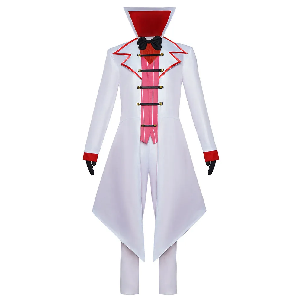 

Хазбин Люцифер Морнингстар Косплей Униформа Костюм Люцифера Костюмы для Хэллоуина Пальто Брюки Жилет Комплект