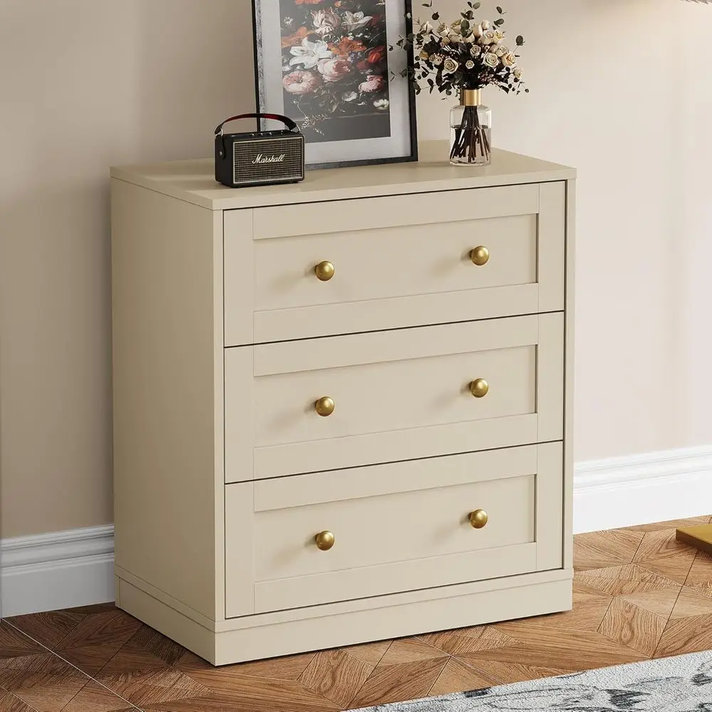 

Nightstand with 3 Ders Storage, Large Wood Night Stand or Bedroom, ern Bede Table, End Table or Hallway, Closet, Beige