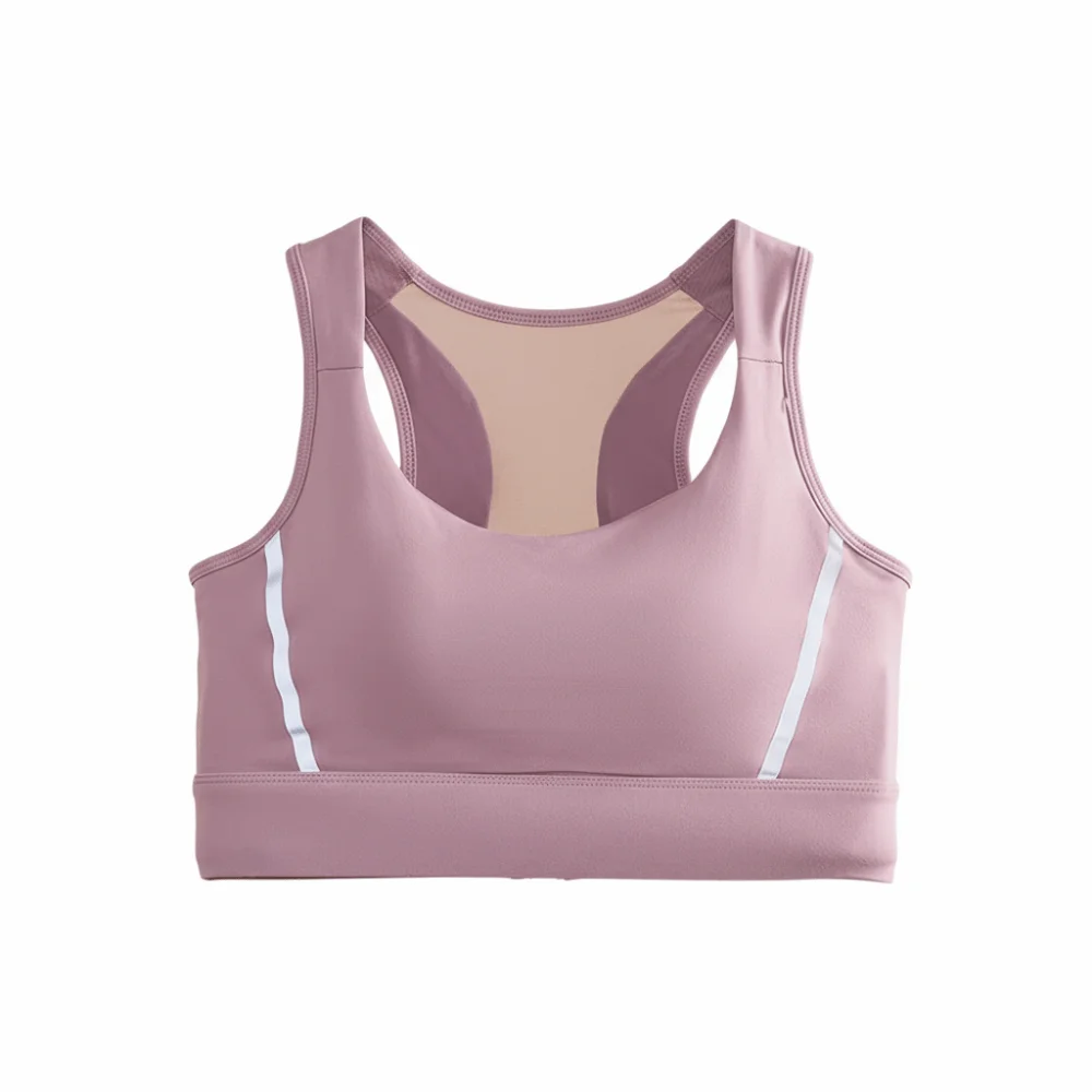 

Breathable Solid Color I-shaped Sports Bra Plus Size Anti-shake Yoga Seamless Bra Beauty Back Lingerie Underwear for Women Girls