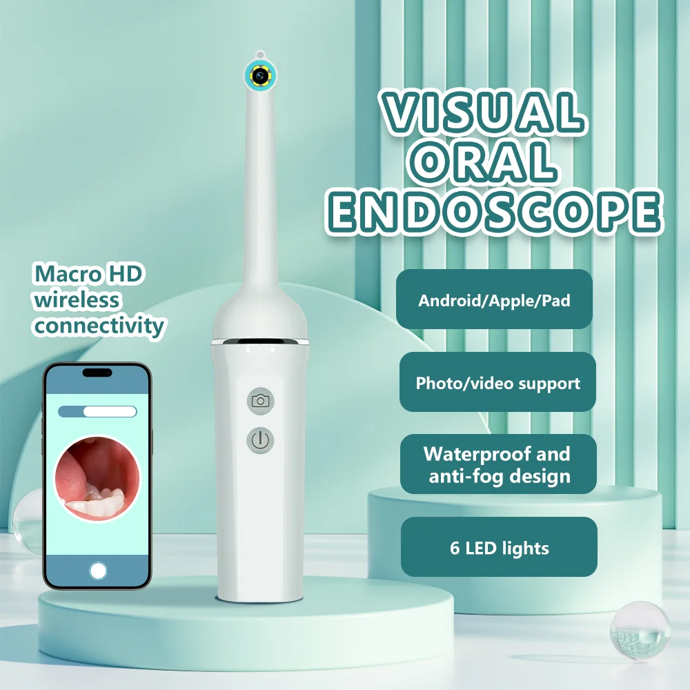 

7mm Wireless Wifi Visual Endoscopy Video Inspection Camera with 720P HD 6 LED Lights for Android and iOS Home Care System