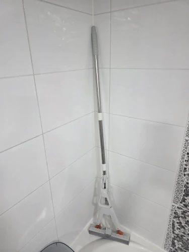 Squeezed Self Draining Rubber Cotton Mop Hand Free Magic Self-Cleaning Flat Mop Reusable Sponge Household Floor Cleaning Tool photo review