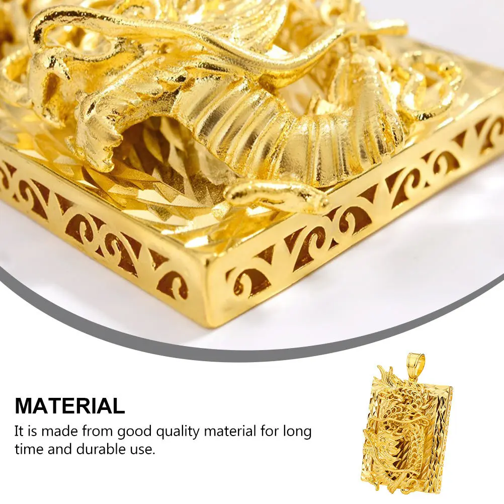 

Hollow Dragon Pendant Creative Chinese Style DIY Necklace Pendant Copper Jewelry Accessories for Bracelet Crafting Unique DIY