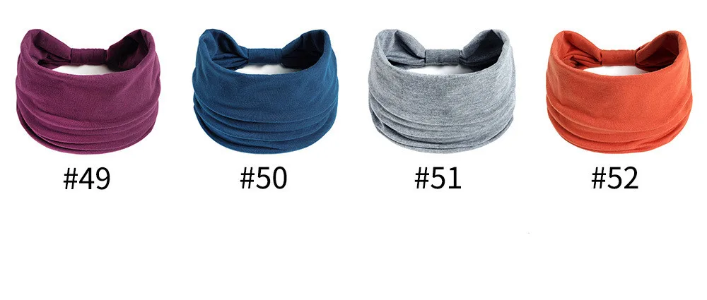 Breite Stirnbänder für Frauen, stilvolle Kopfwickel, Boho-Haarbänder, Sport, Yoga, Turban, Baumwolle, rutschfestes Bandana, Haar-Accessoires – Detail 9