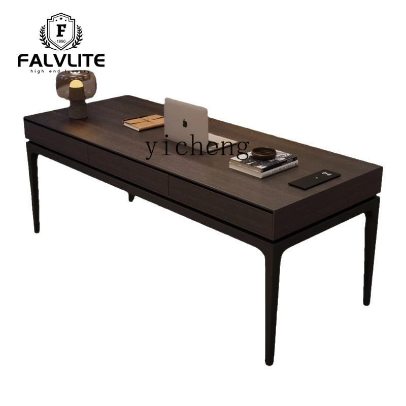 TWR Solid Wood Desk Modern Simple Workbench Home Computer Desk Office Study