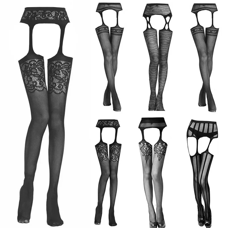 SIMPLEJWEL Fishnet Garter Belt Stocking Suspender Pantyhose Tights Thigh High Summer Sexy Hot