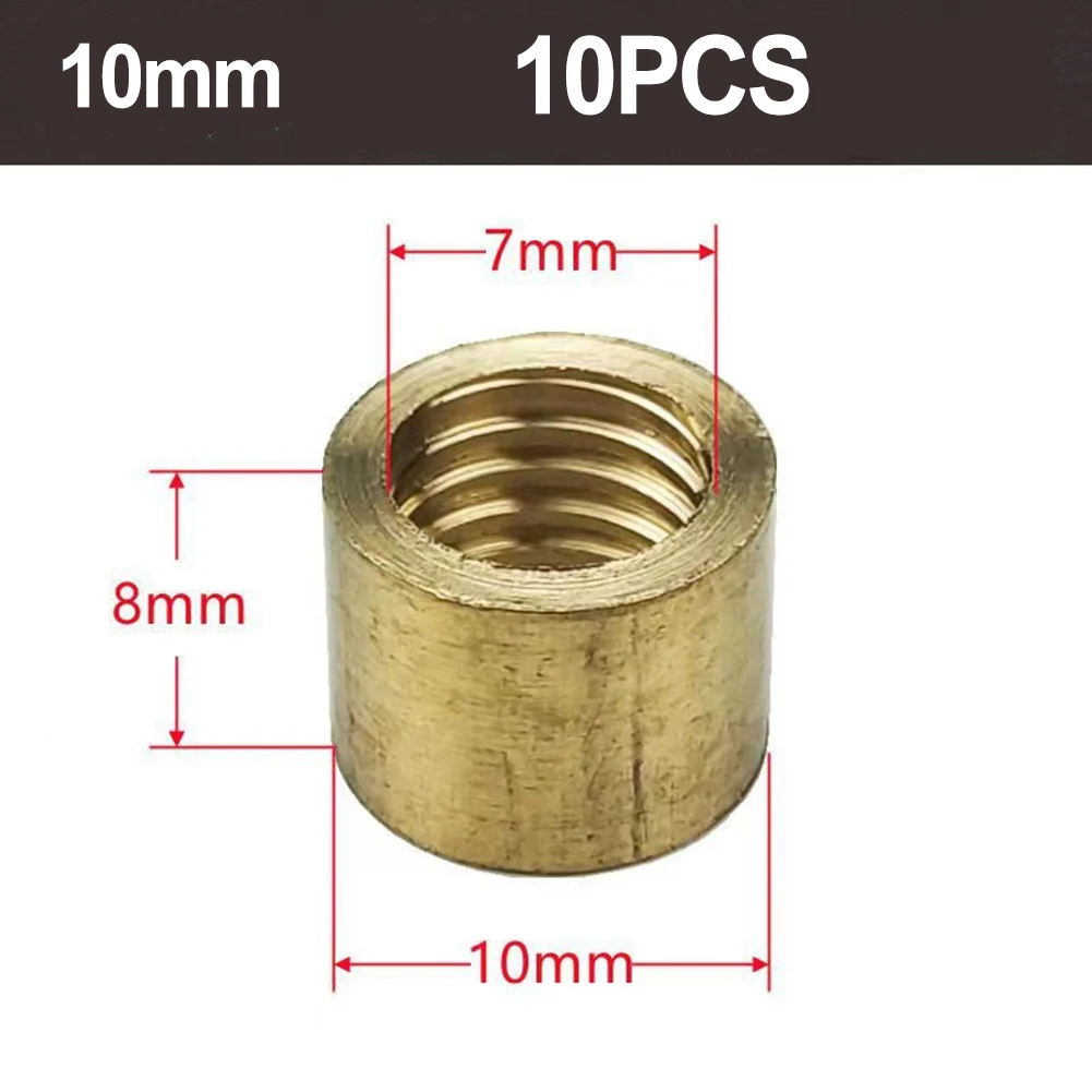 10 Pcs Billiards Cue Brass Tip Hoop Snooker Pool Ferrules Repair Tool 9.5mm/10mm/10.2mm/10.5mm/10.7mm Billiards Cue Brass Tips