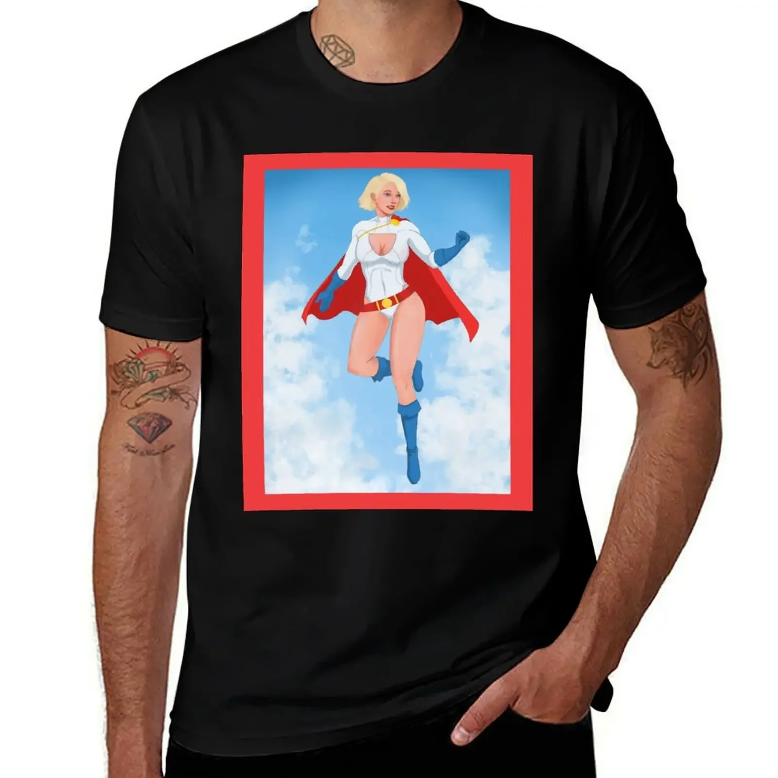 Power Girl's Flight T-Shirt custom t shirt aesthetic clothes t shirt for men