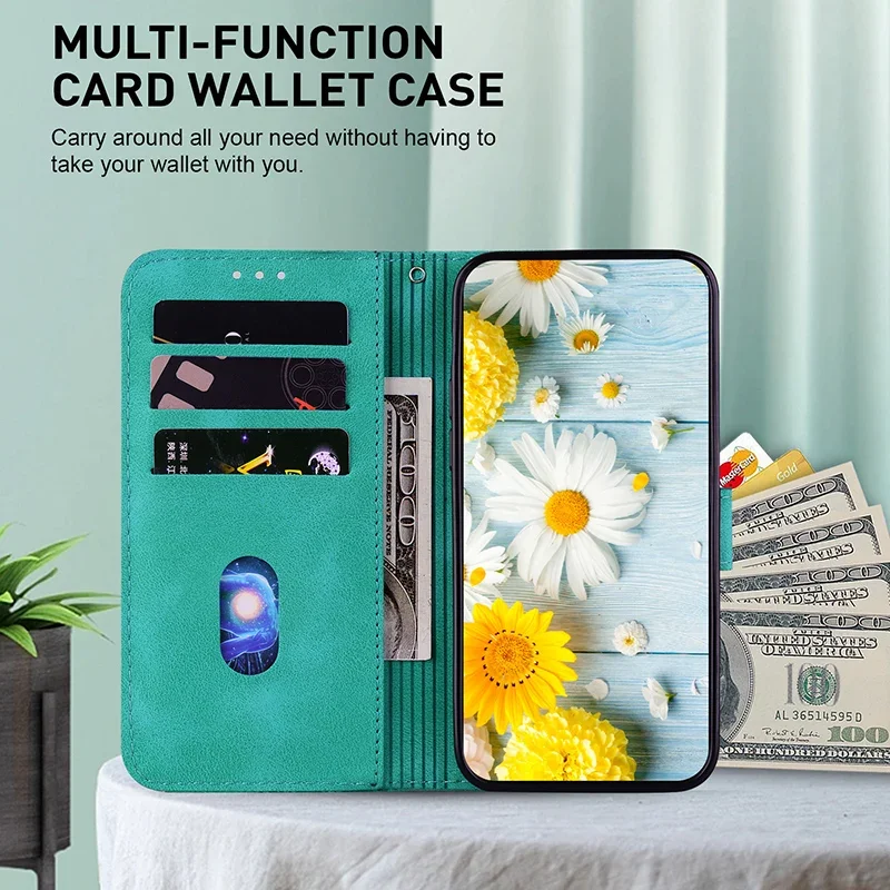 Funda de cuero con ranura para tarjetas y billetera para Samsung Galaxy A56 A55 A54 A53 A52 A35 A36 A34 A26 A25 A23 A14 A15 A12 A16 A17 5G 5